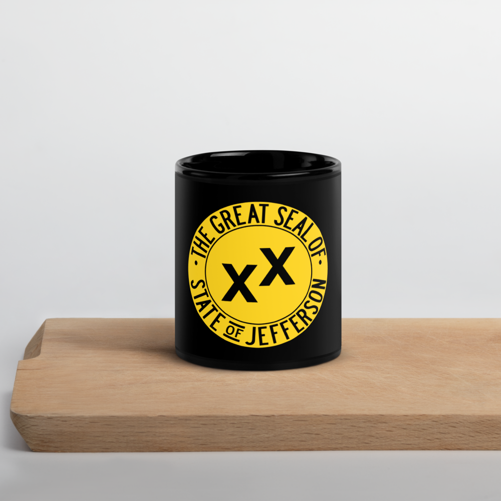 State of Jefferson Black Coffee Mug