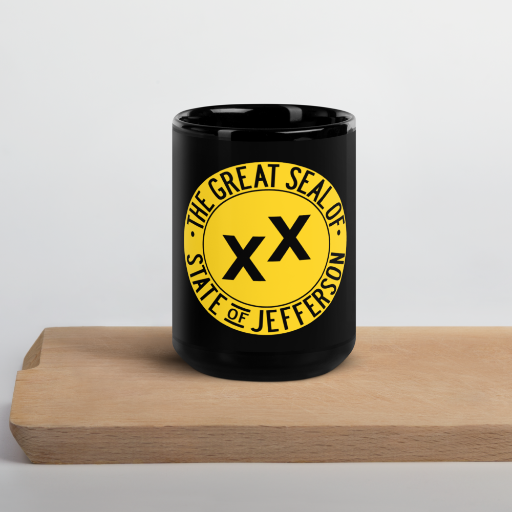 State of Jefferson Black Coffee Mug